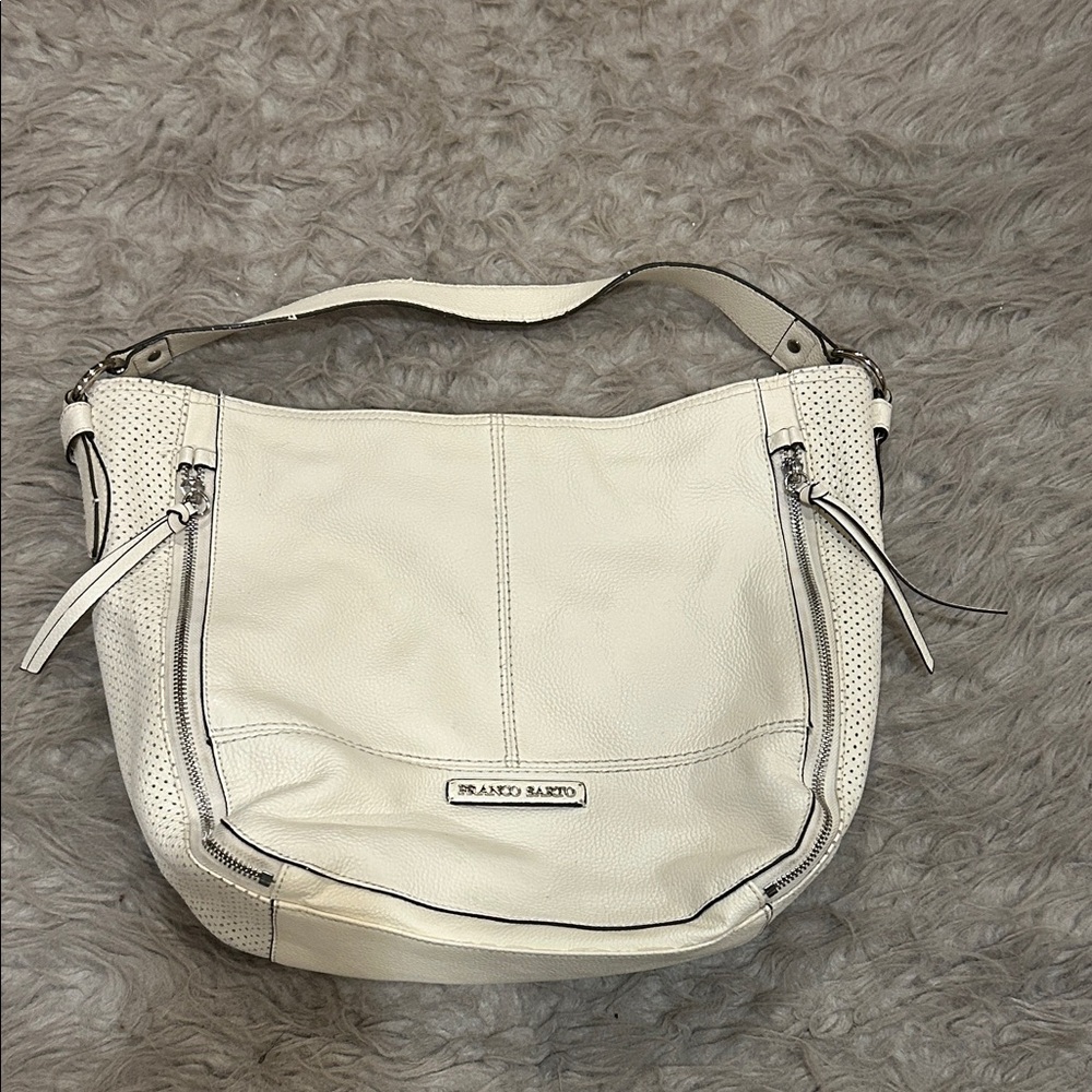 Franco‎ Sarto White Pleather Hobo Bag